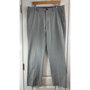 Banana Republic Men's Kentfield Pants Heather Grey Cotton Size 36 x 32